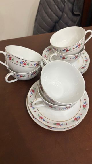 Set 6 Tazzine Porcellana Fiori