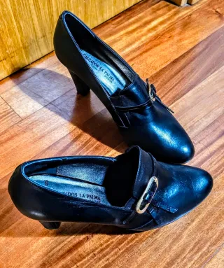 Zapatos Durá & Durá Negros Tacón Hebilla