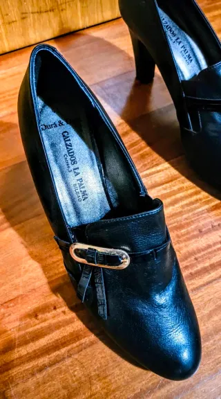 Zapatos Durá & Durá Negros Tacón Hebilla