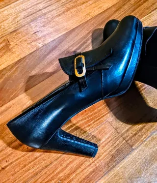 Zapatos Durá & Durá Negros Tacón Hebilla