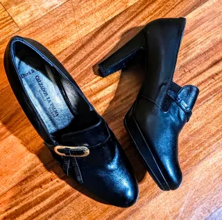 Zapatos Durá & Durá Negros Tacón Hebilla