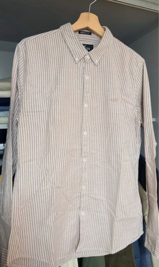 Camisa Hollister Rayas Rosas y Blancas