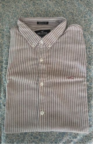 Camisa Hollister Rayas Rosas y Blancas