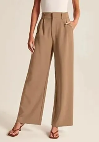 ZARA - Pantalones Pinzas Beige