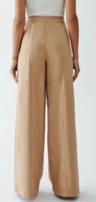 ZARA - Pantalones Pinzas Beige