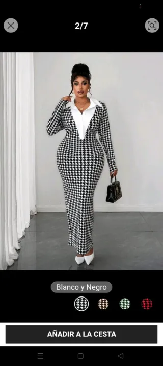 Vestido Negro y Blanco Talla 3XL