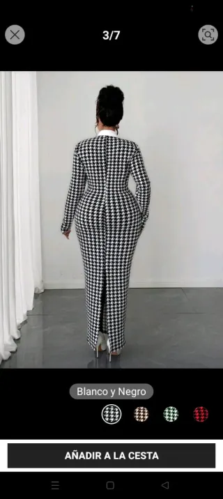 Vestido Negro y Blanco Talla 3XL