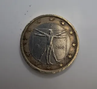 Moneda 1 Euro Vitruvio 2002 Italia