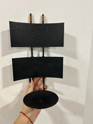 Portacandele in metallo nero