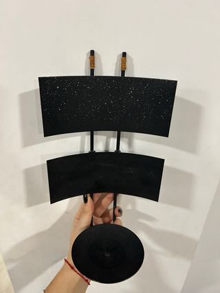 Portacandele in metallo nero