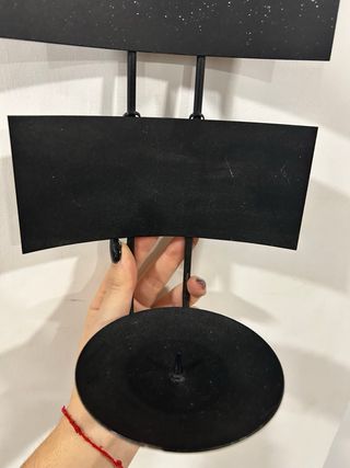 Portacandele in metallo nero