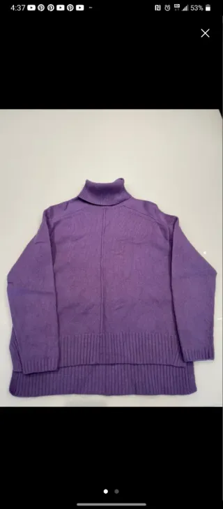 Maglione collo alto Massimo Dutti viola
