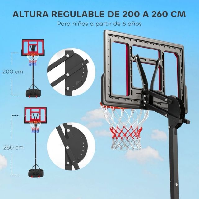 Canasta Baloncesto Infantil Ajustable