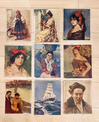 Quadri antichi su tela cerata