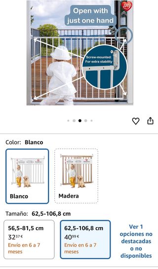 Barrera Seguridad BabyDan Copenhagen 62,5-106,8 cm