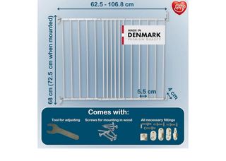 Barrera Seguridad BabyDan Copenhagen 62,5-106,8 cm