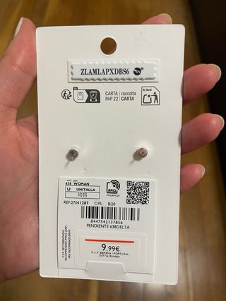 Pendientes Mango Plata Gota Agua