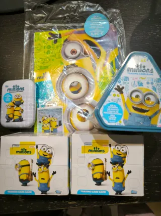 Super lote cartas y latas de Minions trading cards