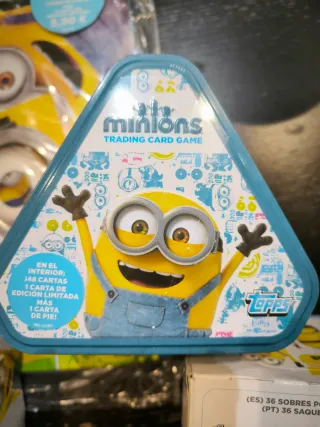 Super lote cartas y latas de Minions trading cards