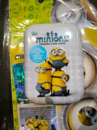Super lote cartas y latas de Minions trading cards