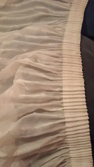 Tende Beige/Bianco Chiffon