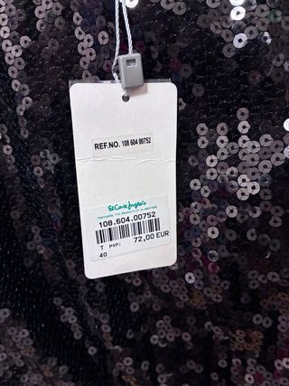 Vestido lentejuelas negras con espalda abierta