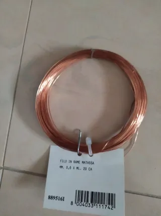 Matassa filo in rame 0,6 mm x 20 mt
