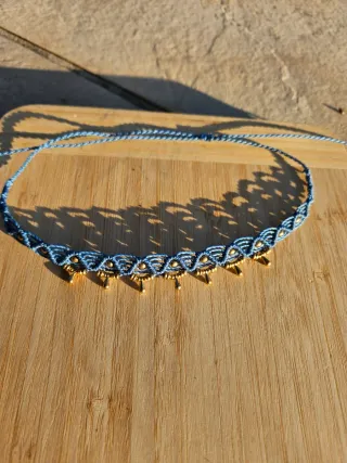Gargantilla macramé hecha a mano