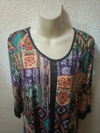 Blusa Patchwork Manga Larga