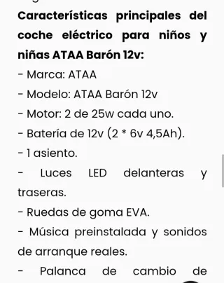 Avión a batería infantil rojo