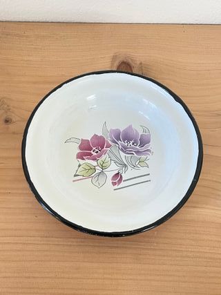 4 Piatti smaltati decorati