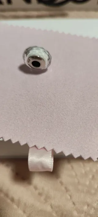 Pandora Charm Murano Blanco Plata