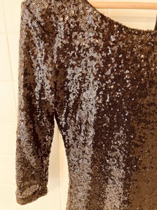 Vestido lentejuelas fiesta negro