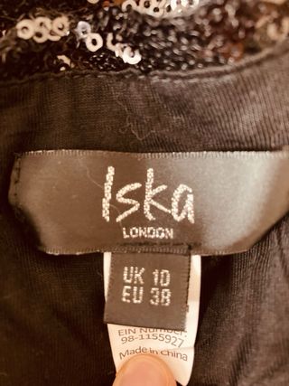 Vestido lentejuelas fiesta negro