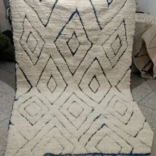 Alfombra Marroquí Beige Multicolor .Hecho a pedido