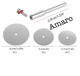 11 Serras/Laminas/Discos de Corte para Dremel(3 Me