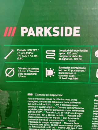 Cámara de inspección Parkside profesional