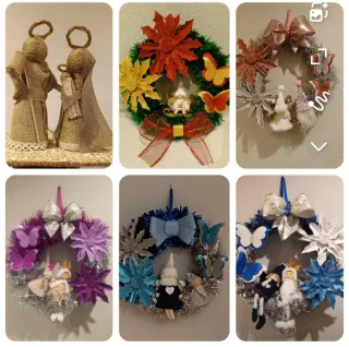 Corona Navidad y Belén