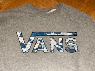 Sudadera Vans Gris con Logo Azul