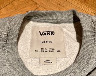 Sudadera Vans Gris con Logo Azul
