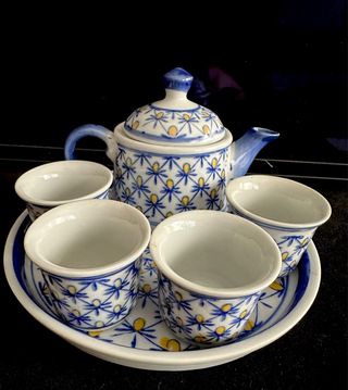 Juego de té miniatura de cerámica