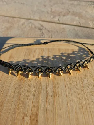 Gargantilla macramé hecha a mano