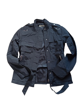 Chaqueta Negra Estilo Militar ANNE LAGRANGE t.S