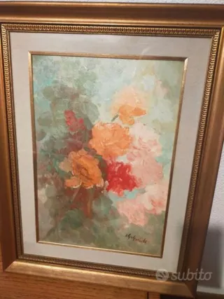 Dipinto ad olio Guido Guidi fiori