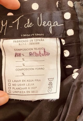 Top palabra de honor negro lunares blancos