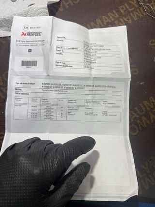Certificado Homologación Akrapovic ECE