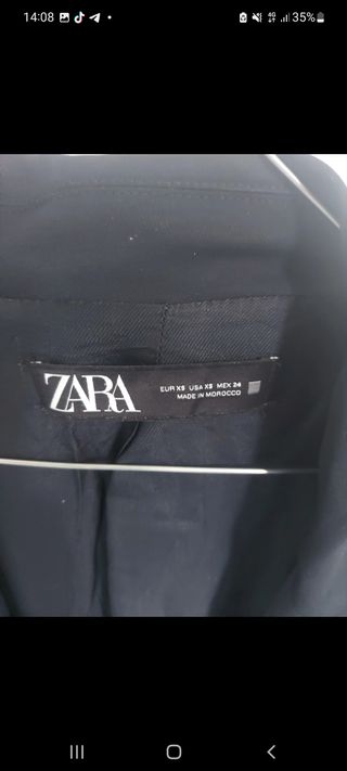 Completo Zara Blazer e Pantalone Blu Taglia XS