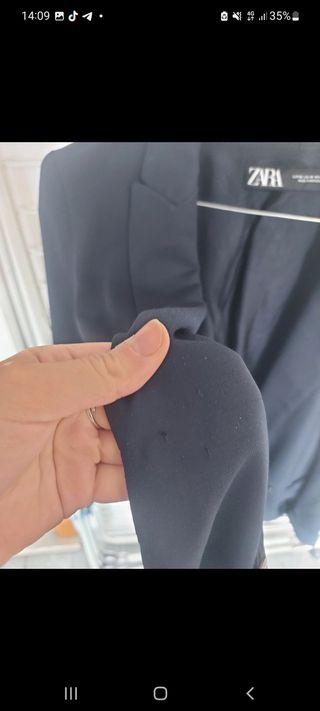 Completo Zara Blazer e Pantalone Blu Taglia XS