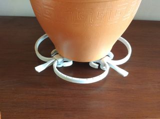 Coppia sottopentola/sottovaso in ferro battuto