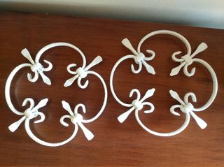 Coppia sottopentola/sottovaso in ferro battuto